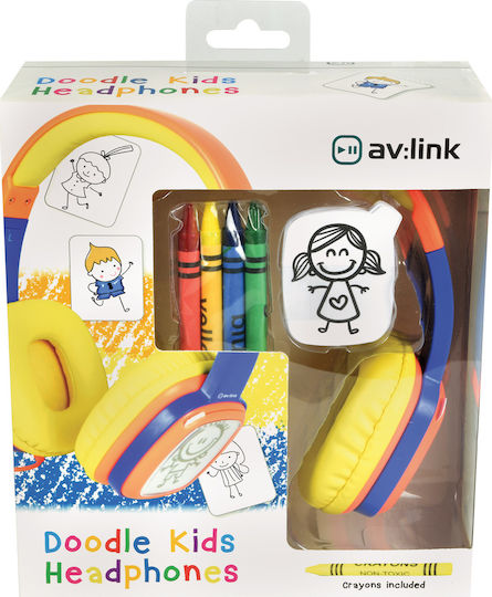 AvLink Doodle Kabelgebunden Kinder Am Ohr Kopfhörer Orange / Yellow