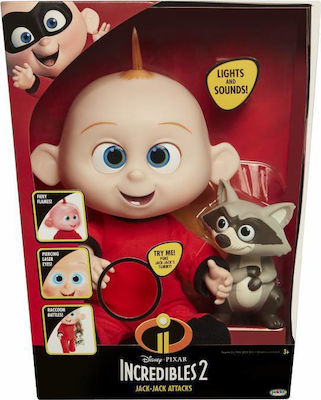 Jakks Pacific Baby-Spielzeug The Incredibles 2 Jack-Jack Attacks aus Stoff mit Lichtern für 0++ Monate