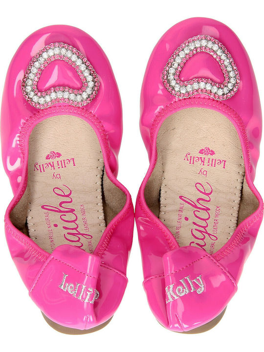 Lelli Kelly Kids Patent Leather Ballerinas LK4108 Fuchsia LK4108-AN01