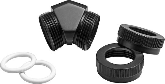 Phanteks 12mm Hard Tube Adapter 45 Fittings Black
