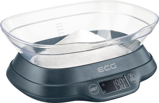 ECG Digital Kitchen Scale with Bowl 1gr/5kg Black