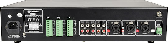 Adastra AD-RM406 Ολοκληρωμένος Ενισχυτής Εγκαταστάσεων με 6 Ζώνες 40W/100V και Συνδέσεις USB/FM/Bluetooth 953.160UK