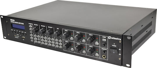 Adastra AD-RM406 Ολοκληρωμένος Ενισχυτής Εγκαταστάσεων με 6 Ζώνες 40W/100V και Συνδέσεις USB/FM/Bluetooth 953.160UK