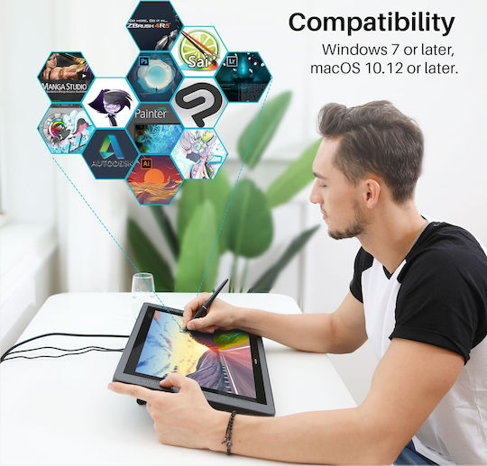 Huion Kamvas Pro 20 Графичен таблет с дисплей 19.5" Черен