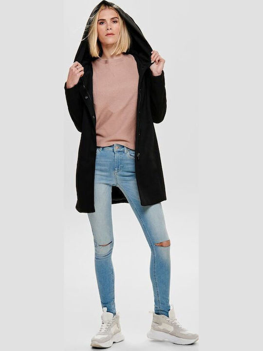 Sedona Women's Black Coat with Hood