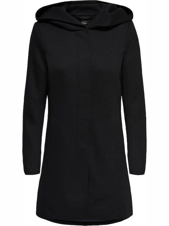 Sedona Women's Black Coat with Hood