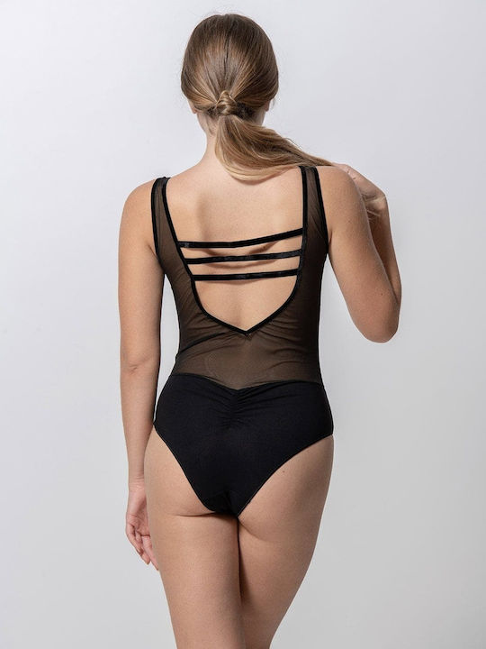 Luna Lingerie Sleeveless Bodysuit Grace with Lace Black