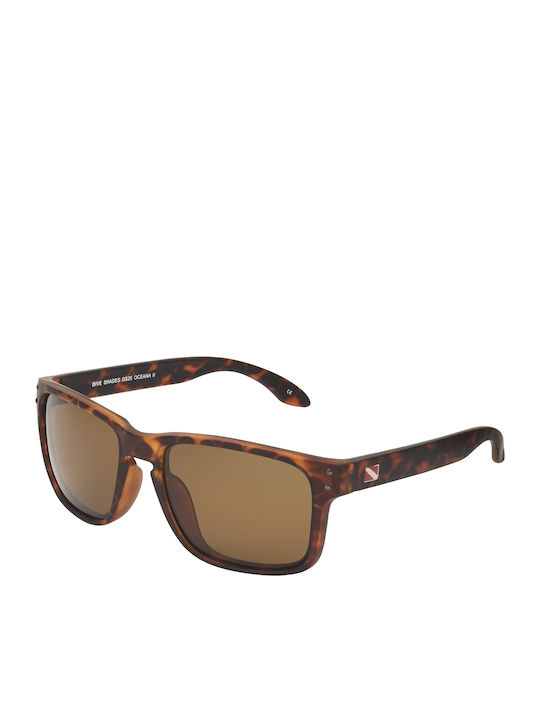 Dive Shades Oceana Men's Sunglasses with Brown Plastic Frame and Polarized Lens