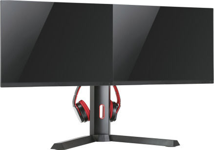White Shark Rhamses II Επιτραπέζια Βάση για 2 Οθόνες έως 27" με Βραχίονα