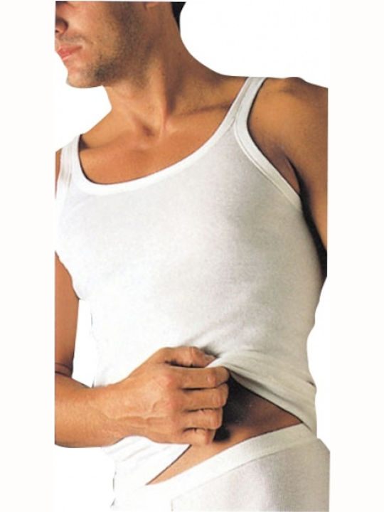 Men's Undershirt Sleeveless in White Color
