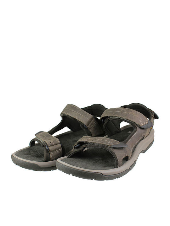 Langdon Leder Herrensandalen Walnut