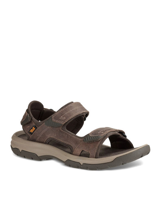 Langdon Leder Herrensandalen Walnut