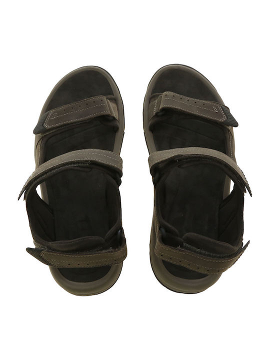 Langdon Leder Herrensandalen Walnut