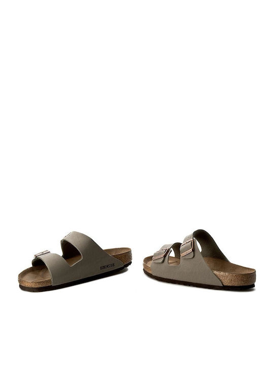 Arizona Birko-Flor Nubuck Leder Herrensandalen Stone Regelmäßig Passform