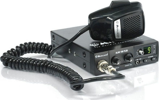 Midland Alan 100 Plus B CB Αυτοκινήτου 2W με Μονόχρωμη Οθόνη