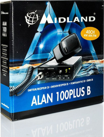 Midland Alan 100 Plus B CB Αυτοκινήτου 2W με Μονόχρωμη Οθόνη