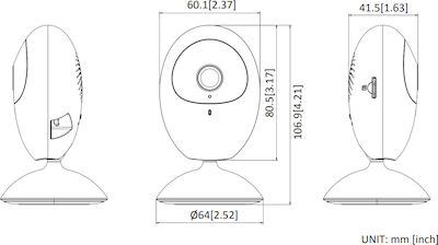 Hikvision DS-2CV2U21FD-IW IP Überwachungskamera Wi-Fi 1080p Full HD mit Zwei-Wege-Kommunikation und Objektiv 2.8mm