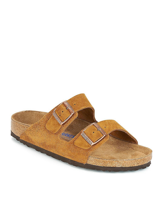 Birkenstock Arizona Soft Footbed Suede Leather Sandals Mink