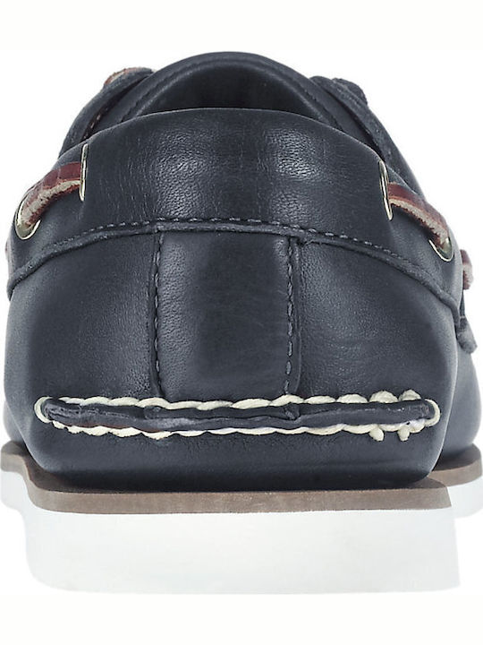 2 Eye Leder Herren Boat Shoes Saphir Blau
