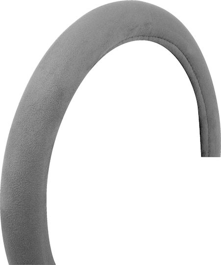 Lampa Κάλυμμα Τιμονιού Αυτοκινήτου Soft-Touch με Διάμετρο 46-48εκ. Μικροϊνών Γκρι