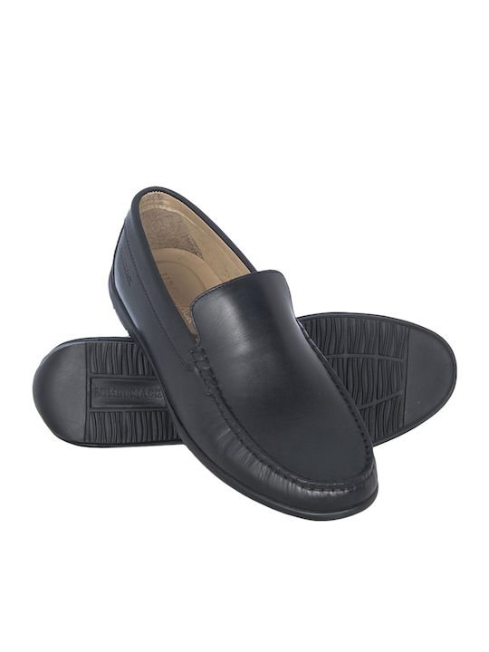 Leman Men's Leather Moccasins Black