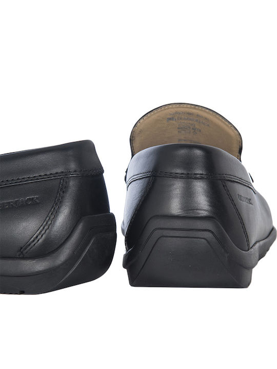 Leman Men's Leather Moccasins Black