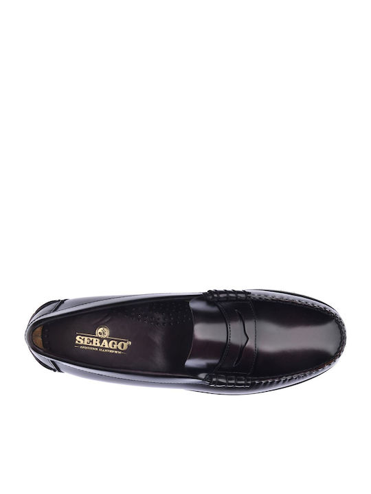 Dan Polaris Men's Leather Loafers Burgundy