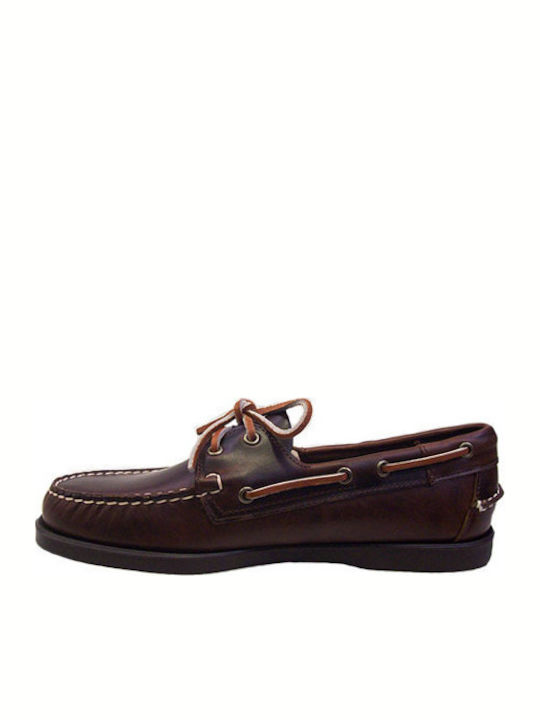 Docksides Portland Men's Leather Boat Shoes Brown