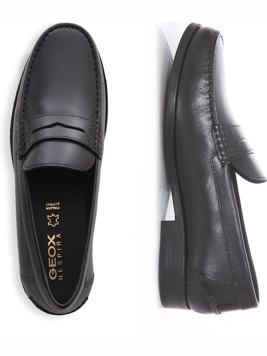 New Damon B Men's Leather Loafers Black