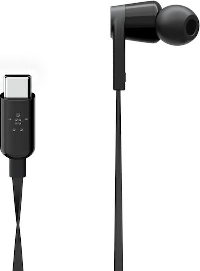 Belkin Rockstar USB-C In-ear Handsfree με Βύσμα USB-C Μαύρο