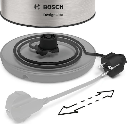 Bosch Designline Fierbător 1.7lt 2400W Argintiu