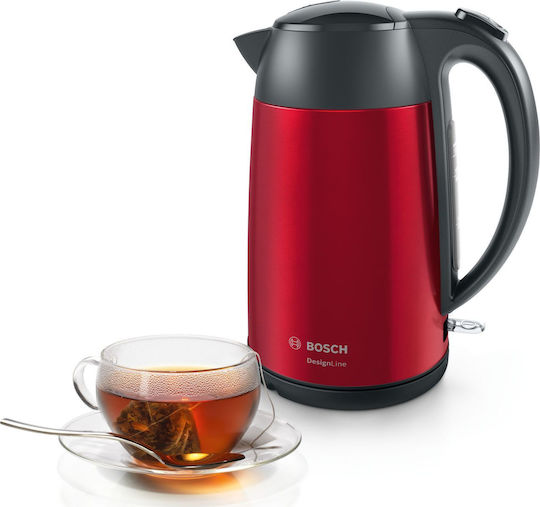 Bosch Designline Електрическа Кана 1.7л 2400W Червена