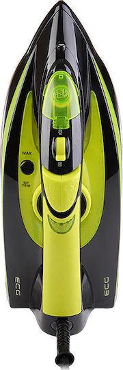 ECG NZ 280 NZ280 Steam Iron 2600W with Stainless Steel Plate and Continuous Steam Supply 30g/min