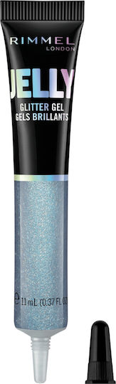 Rimmel Jelly Glitter Gel Eye Shadow in Liquid Form with Light Blue Colour 11ml