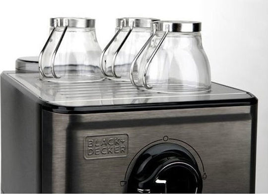 Black & Decker BXCO1200E Μηχανή Espresso 1200W Πίεσης 15bar Γκρι ES9200010B