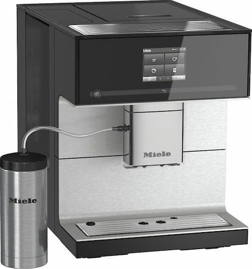 Miele CM 7350 Αυτόματη Μηχανή Espresso 1500W Πίεσης 15bar με Μύλο Άλεσης Μαύρη