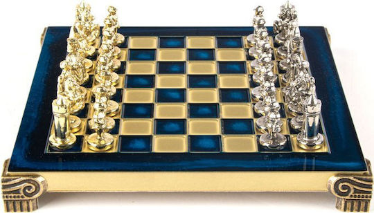 Manopoulos Byzantium Handmade Chess Metal with Pawns 20x20cm