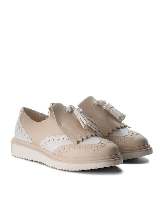Girls PU Leather Slip-On Moccasins Thymar Beige J824FA 000BC C0405