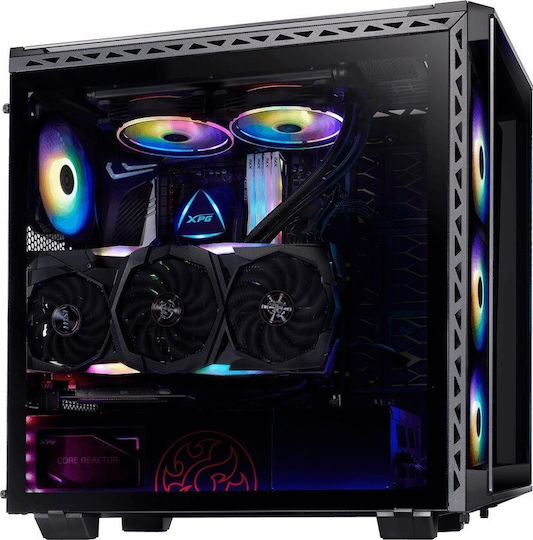 Adata XPG Battlecruiser Gaming Middle Tower Cutie de calculator cu iluminare RGB Negru