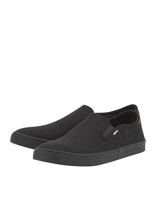 Toms Baja Heritage Men's Canvas Slip-Ons Black