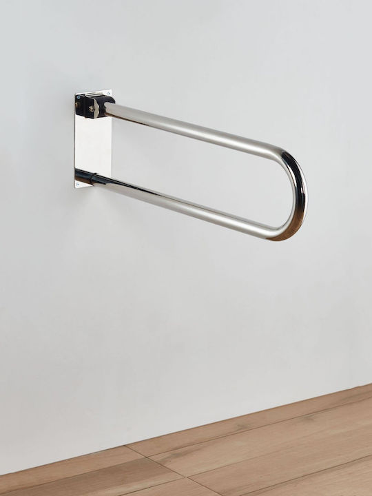 Tema Reclining Inox Bathroom Grab Bar for Persons with Disabilities 72cm Silver