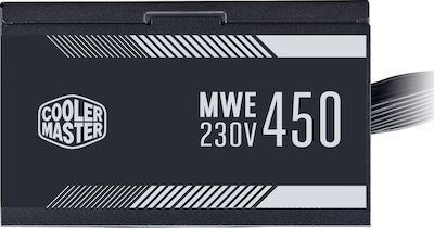CoolerMaster MWE 450 Ver.2.0 450W Λευκό Τροφοδοτικό Υπολογιστή Full Wired 80 Plus Standard