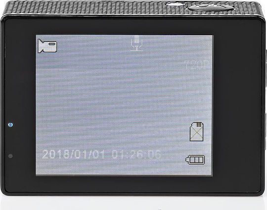 Nedis ACAM11BK Action Camera HD (720p) Underwater (with Case) with Screen 2" Black