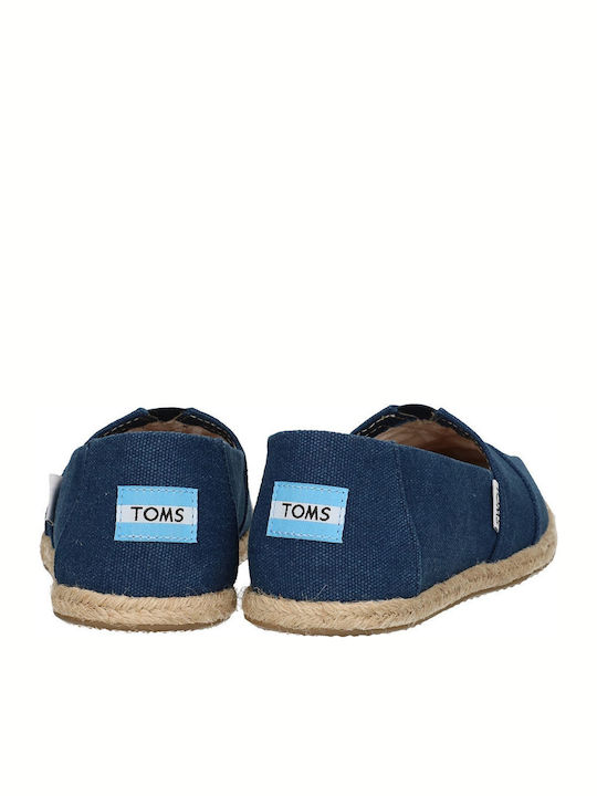 Classic Alpargatas Washed Rope Women's Fabric Espadrilles Navy Blue