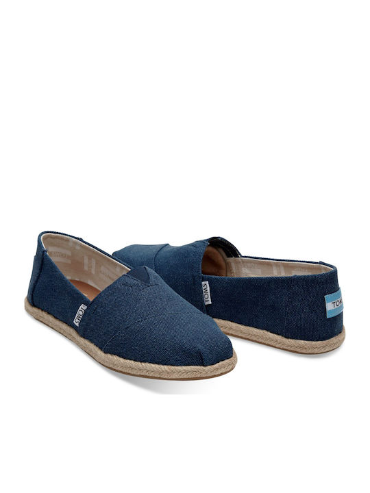 Classic Alpargatas Washed Rope Women's Fabric Espadrilles Navy Blue