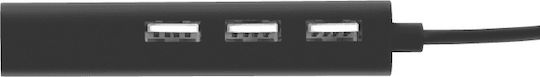 Natec Dragonfly Hub 3 Porturi USB 2.0 cu Conectare USB-A Ethernet