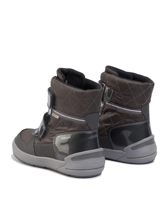 Kids Snow Boots with Hoop & Loop Closure Grey