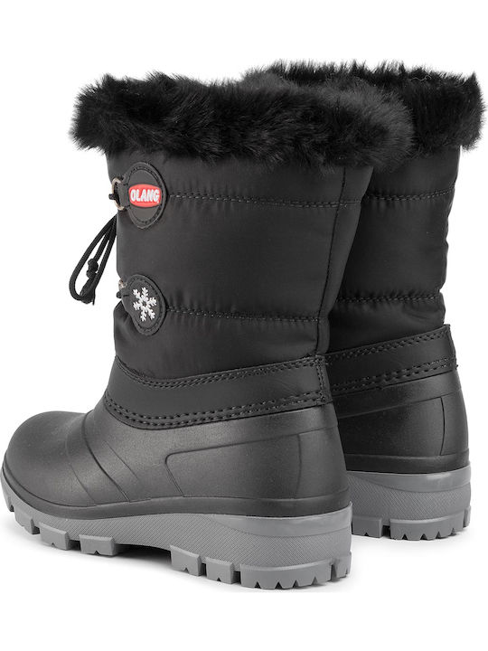 Patty Kinder-Schneestiefeletten mit Schnürsenkeln Schwarz