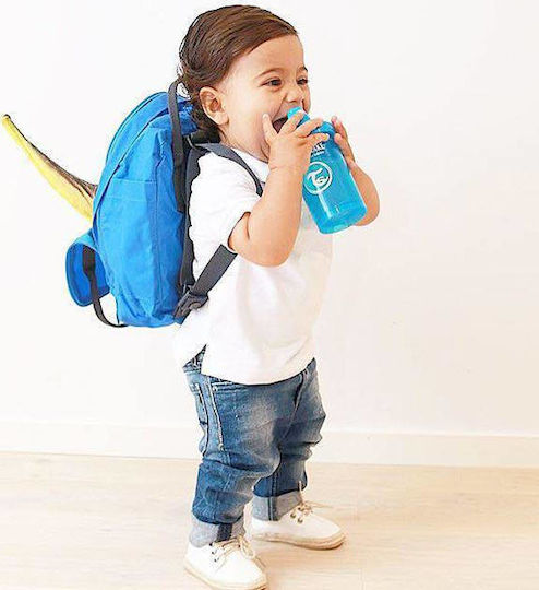 Twistshake Mini Cup Educational Sippy Cup Plastic with Handles Light Blue for 4m+m+ 230ml 1445