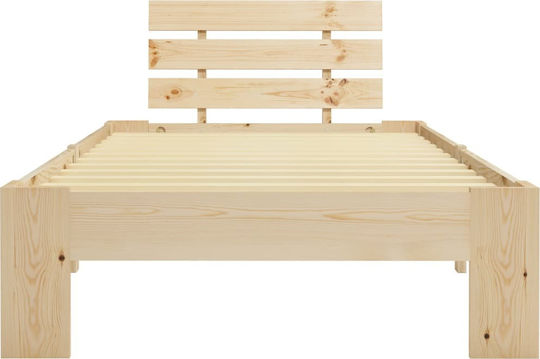 Einzelbett Aus Holz Beige Für Matratze 100x200cm